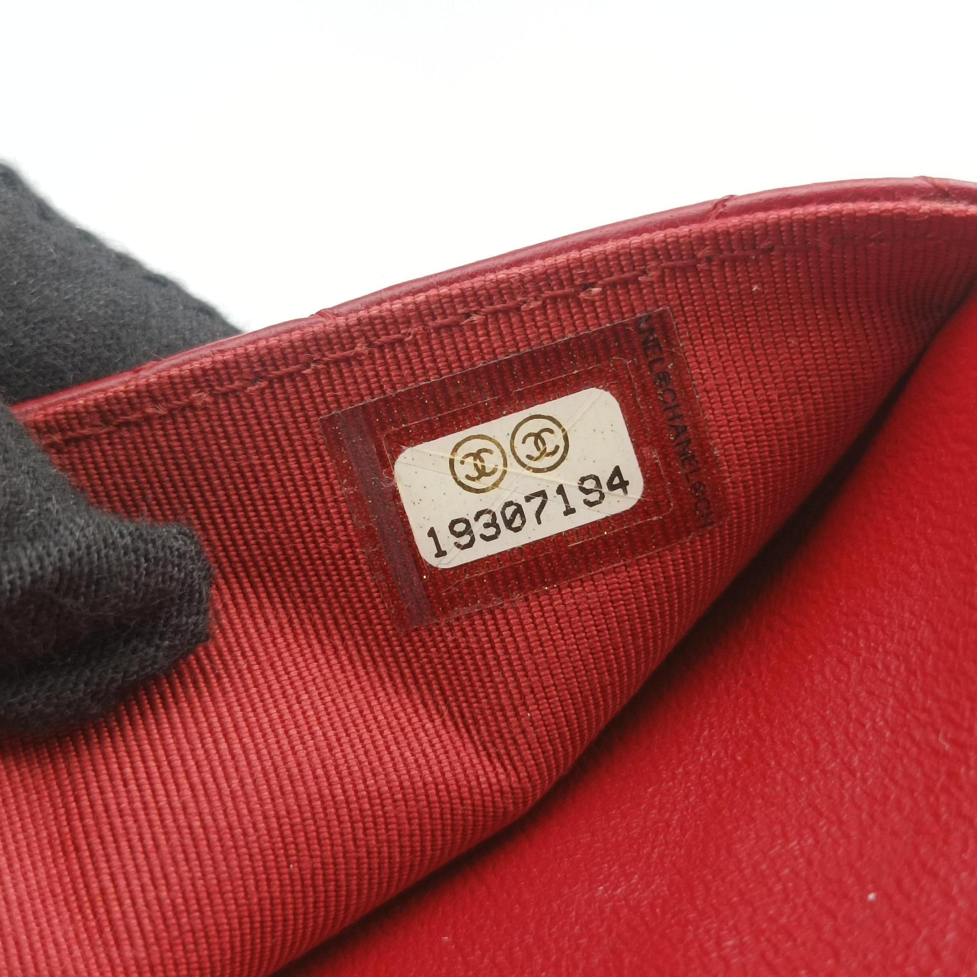 Matelasse coco mark Red lambskin A33814 19307194マトラッセ ココマーク レッド ラムスキン A33814 19307194