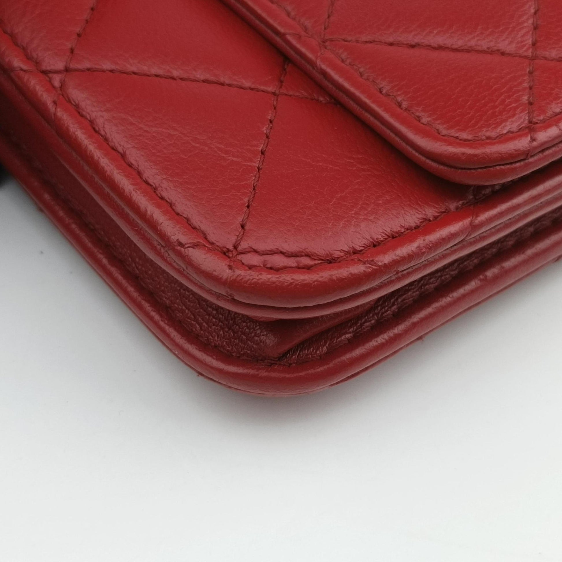 Matelasse coco mark Red lambskin A33814 19307194マトラッセ ココマーク レッド ラムスキン A33814 19307194