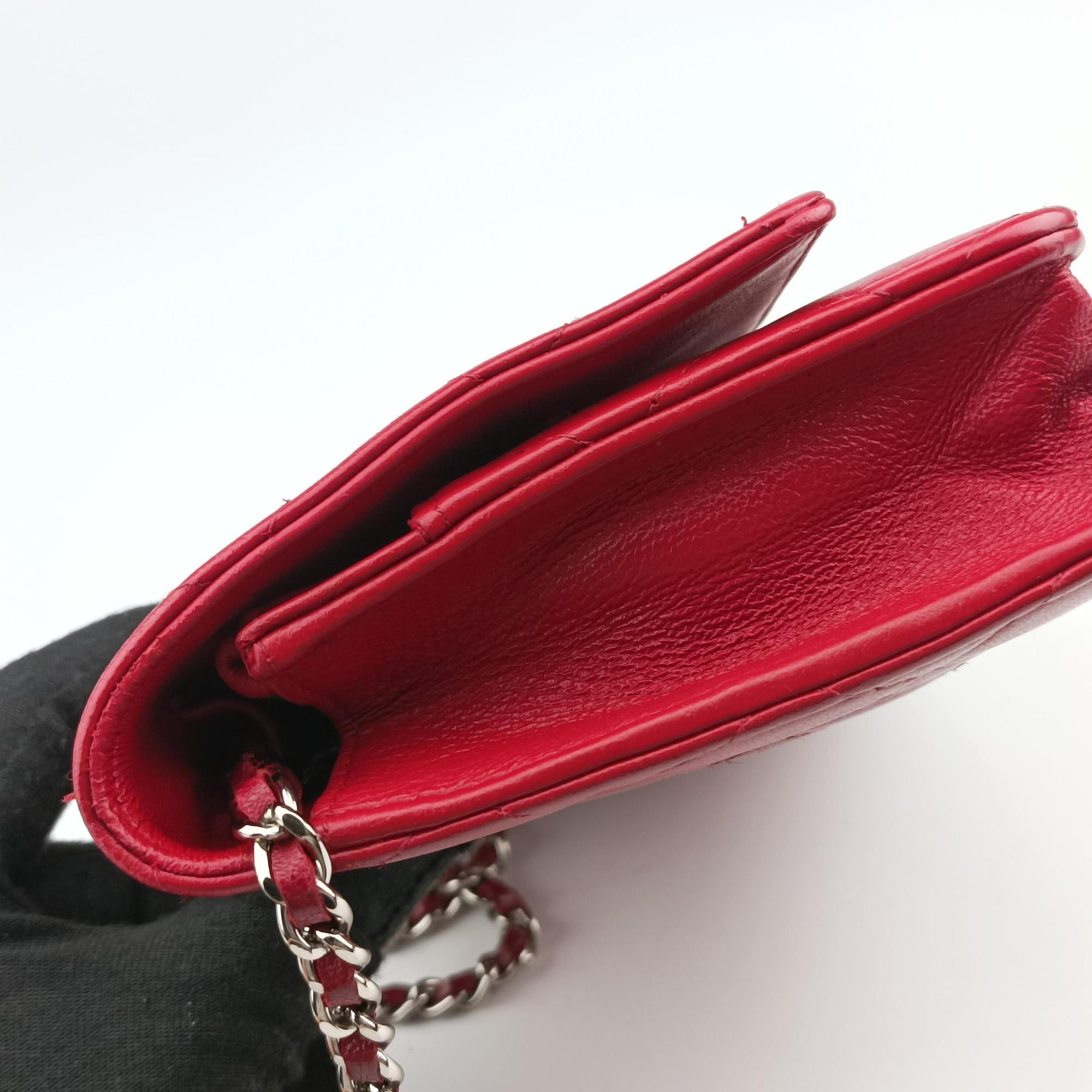 Matelasse coco mark Red lambskin A33814 19307194マトラッセ ココマーク レッド ラムスキン A33814 19307194