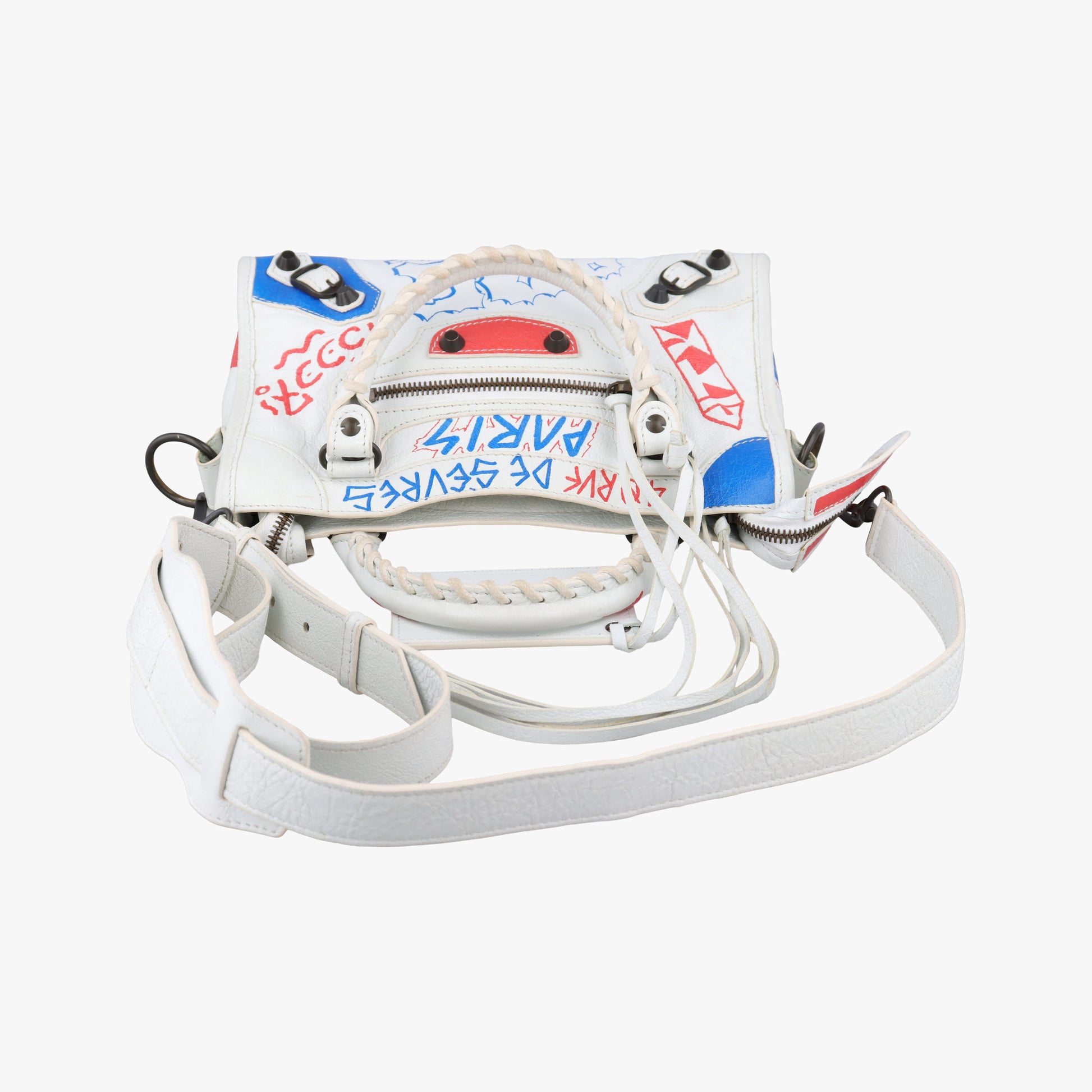 Classic Mini City Graffiti White×Multicolor Arena Lambskin  300295 300295.9060.Y.1669クラシック ミニ シティ グラフィティ ホワイト×マルチカラー アリーナ ラムスキン 300295 300295.9060.Y.1669
