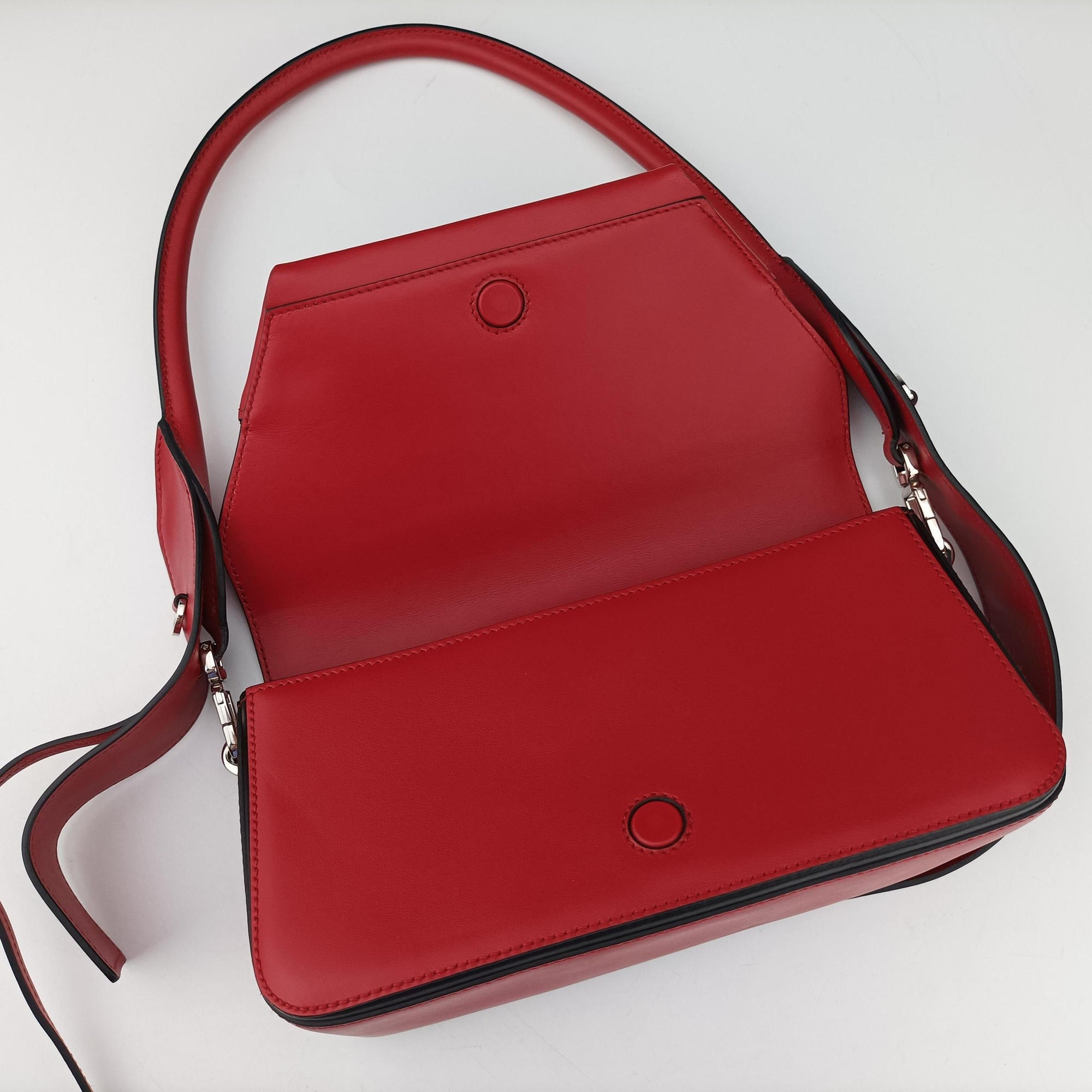 COGNAC N Red × black Leather 1BD166 25コニャック レッド × ブラック レザー 1BD166 25