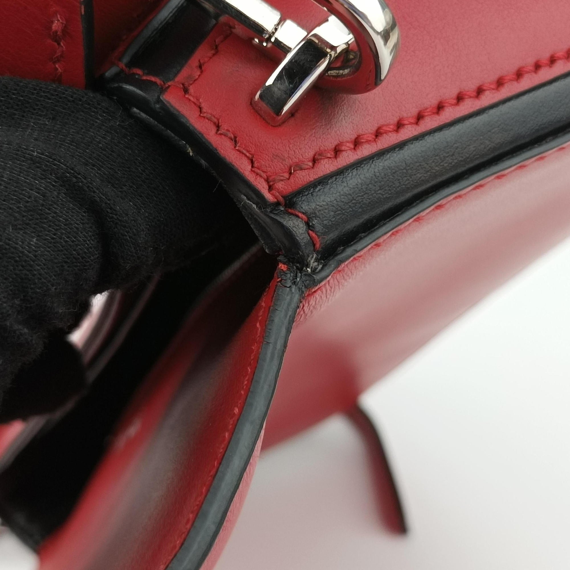 COGNAC N Red × black Leather 1BD166 25コニャック レッド × ブラック レザー 1BD166 25