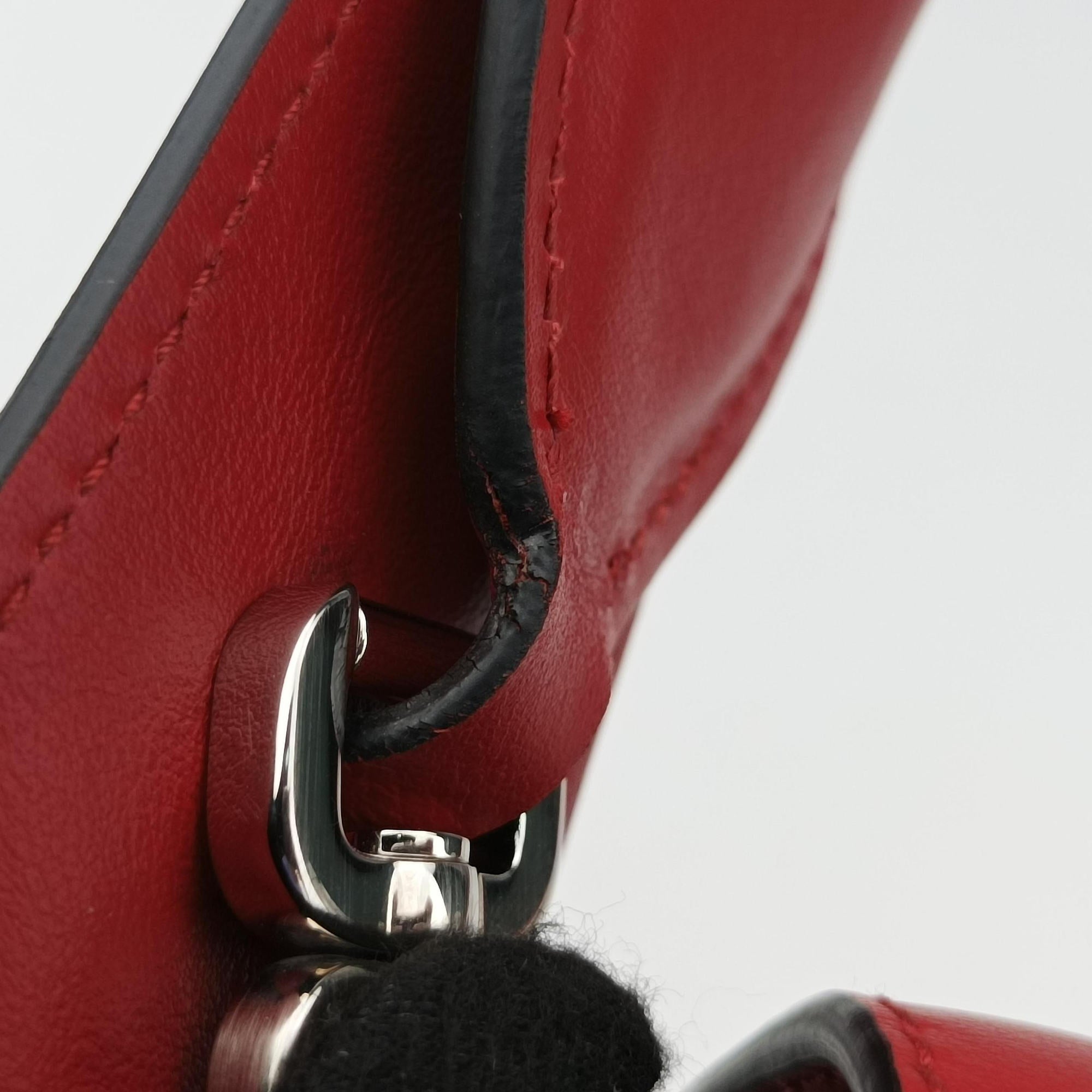 COGNAC N Red × black Leather 1BD166 25コニャック レッド × ブラック レザー 1BD166 25