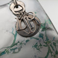 Lady Dior Floral Printed Silver Patent Leather 18-MA-0195レディディオール フローラ プリント シルバー パテント 18-MA-0195