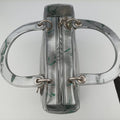 Lady Dior Floral Printed Silver Patent Leather 18-MA-0195レディディオール フローラ プリント シルバー パテント 18-MA-0195