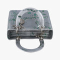 Lady Dior Floral Printed Silver Patent Leather 18-MA-0195レディディオール フローラ プリント シルバー パテント 18-MA-0195