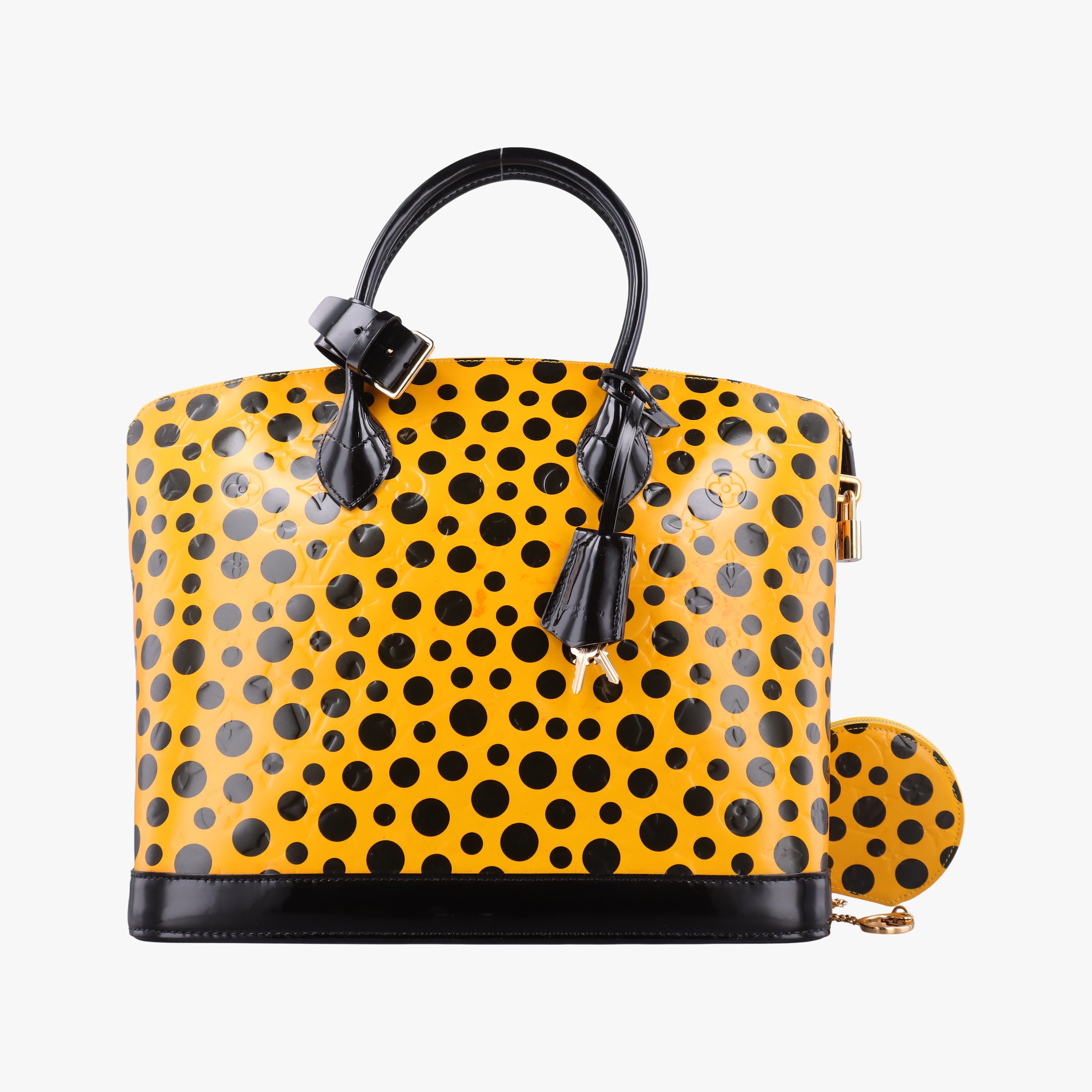 Dot Infinity Lockit MM Yayoi Kusama Jaune×Black Vernis M91398 FL1102ドットインフィニティ ロックイット MM ヤヨイクサマ ジョーヌ×ブラック ヴェルニ M91398 FL1102