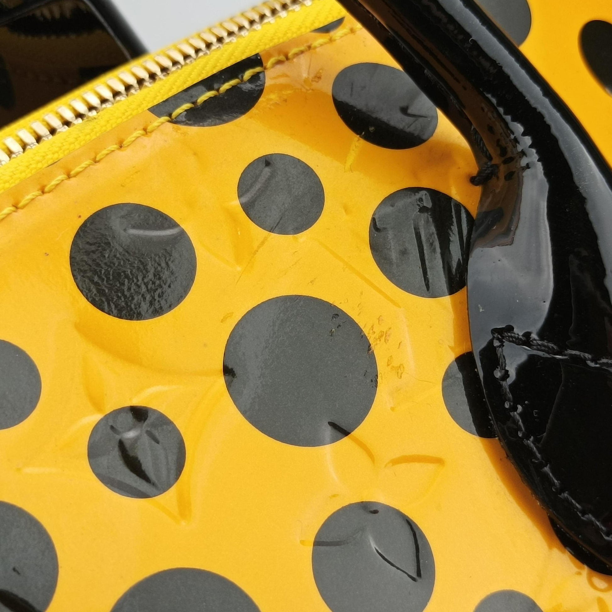 Dot Infinity Lockit MM Yayoi Kusama Jaune×Black Vernis M91398 FL1102ドットインフィニティ ロックイット MM ヤヨイクサマ ジョーヌ×ブラック ヴェルニ M91398 FL1102