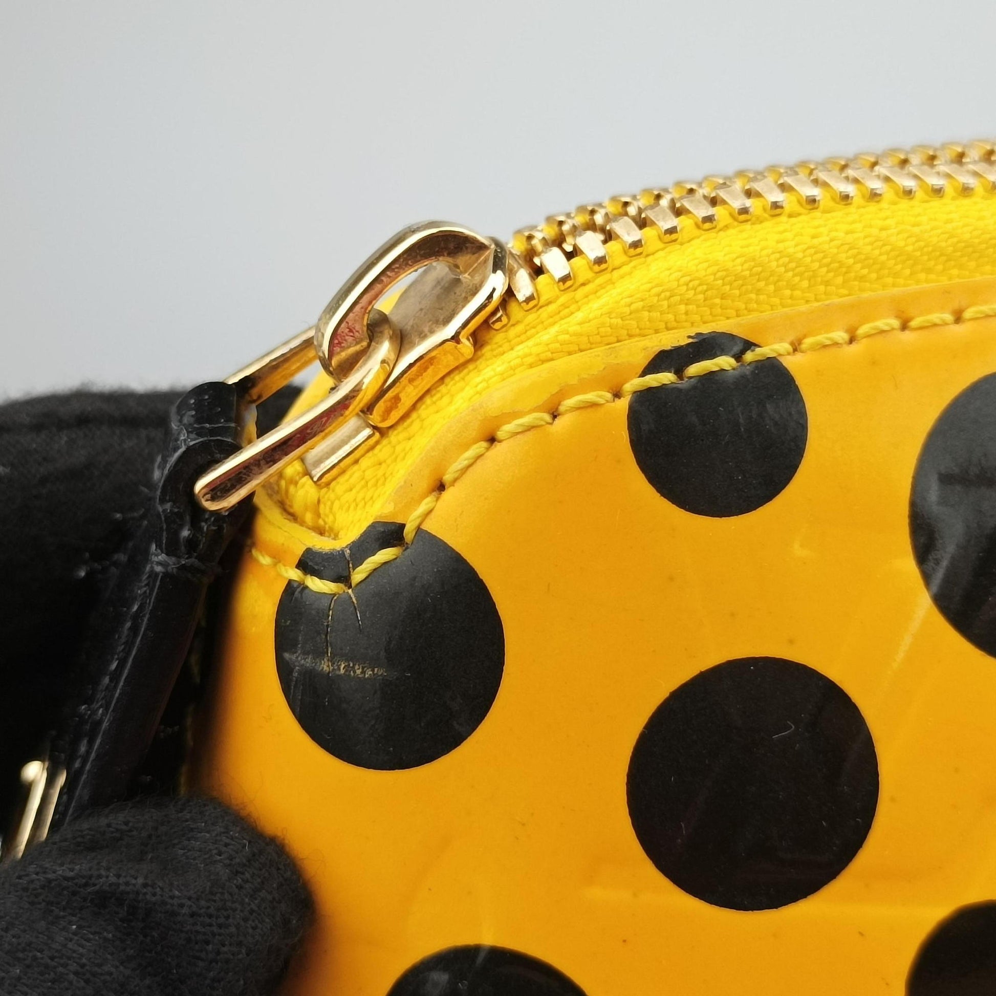 Dot Infinity Lockit MM Yayoi Kusama Jaune×Black Vernis M91398 FL1102ドットインフィニティ ロックイット MM ヤヨイクサマ ジョーヌ×ブラック ヴェルニ M91398 FL1102