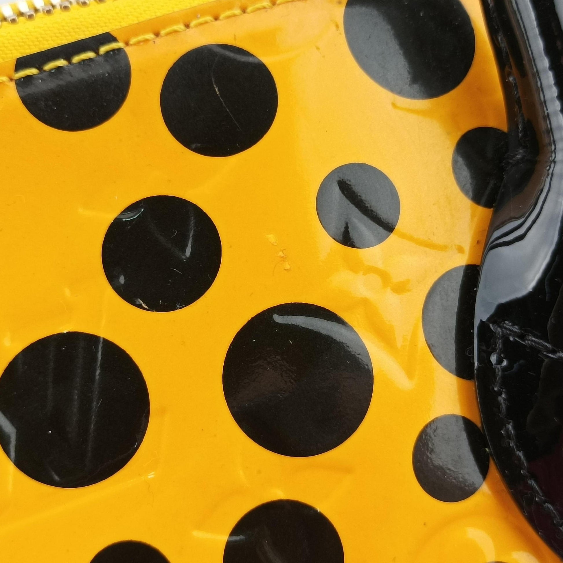 Dot Infinity Lockit MM Yayoi Kusama Jaune×Black Vernis M91398 FL1102ドットインフィニティ ロックイット MM ヤヨイクサマ ジョーヌ×ブラック ヴェルニ M91398 FL1102
