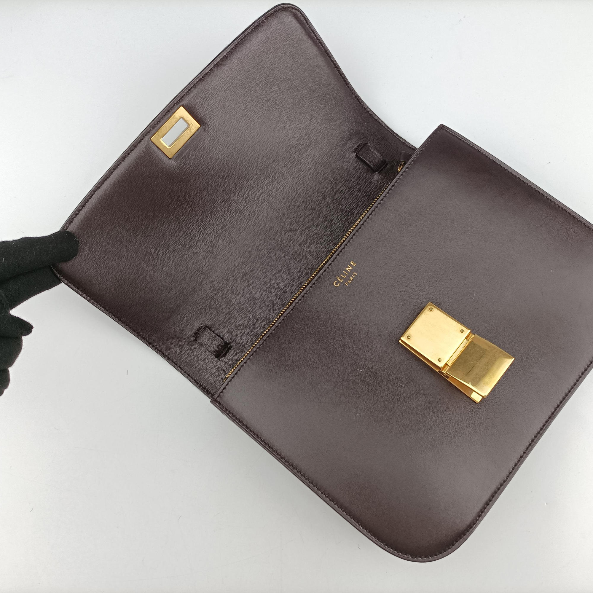 Classic Box Leopard ×Dark Brown Calfskin × Pony Hair S-CE-0112クラシック ボックス レオパード × ダークブラウン ボックスカーフ × ハラコ S-CE-0112