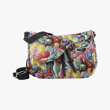 DIOR AND KENNY SCHARF Saddle Soft Multicolor Jacquard Canvas × Grained Calfskin 29-BO-0221ディオール＆ケニー・シャーフ サドル ソフト マルチカラー ジャカード × グレインドカーフスキン 29-BO-0221