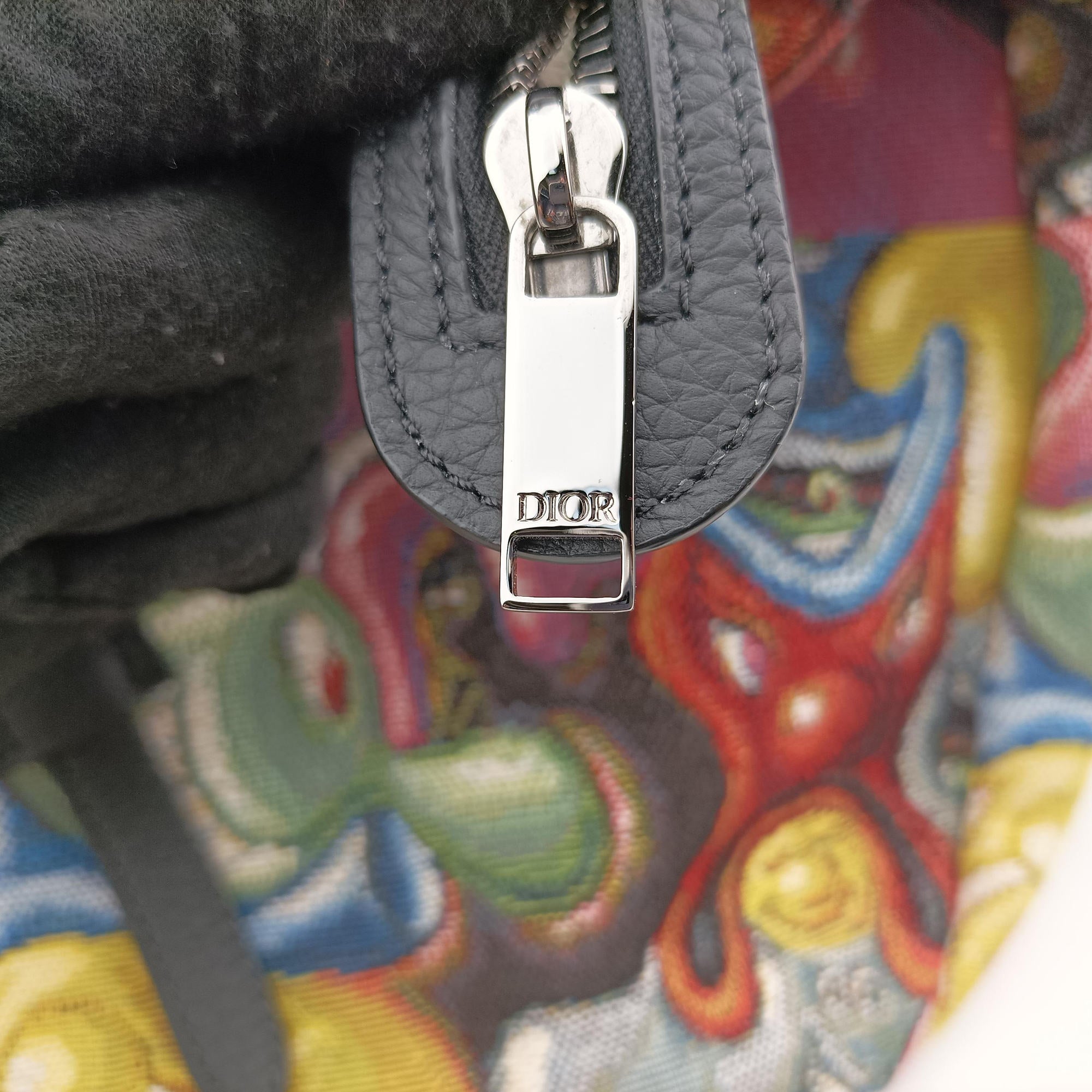 DIOR AND KENNY SCHARF Saddle Soft Multicolor Jacquard Canvas × Grained Calfskin 29-BO-0221ディオール＆ケニー・シャーフ サドル ソフト マルチカラー ジャカード × グレインドカーフスキン 29-BO-0221