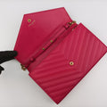 Envelope Fuchsia Grain de Poudre leather 377828 YBL377828.0915モノグラム フューシャピンク グレードプードル エンボスレザー 377828 YBL377828.0915