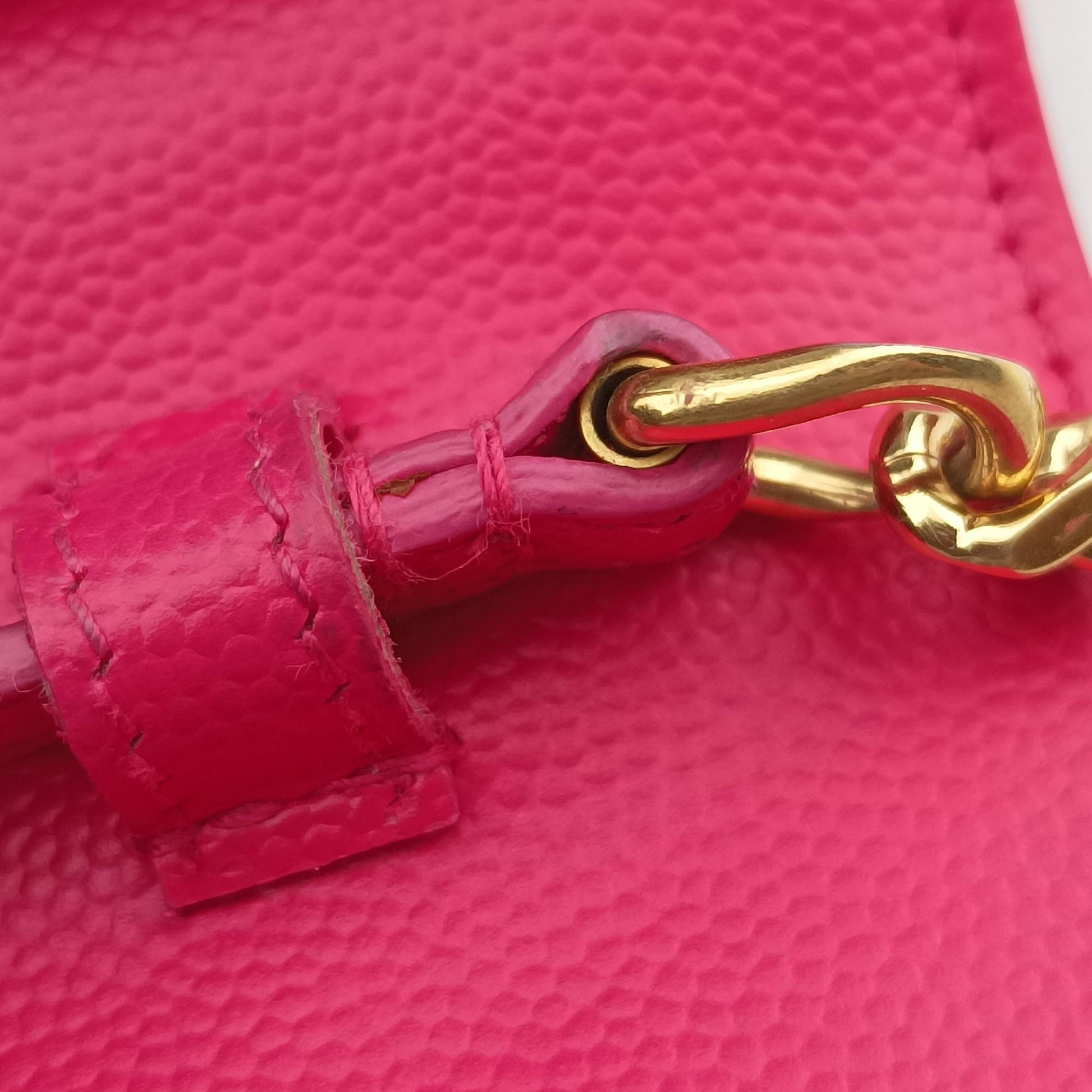 Envelope Fuchsia Grain de Poudre leather 377828 YBL377828.0915モノグラム フューシャピンク グレードプードル エンボスレザー 377828 YBL377828.0915