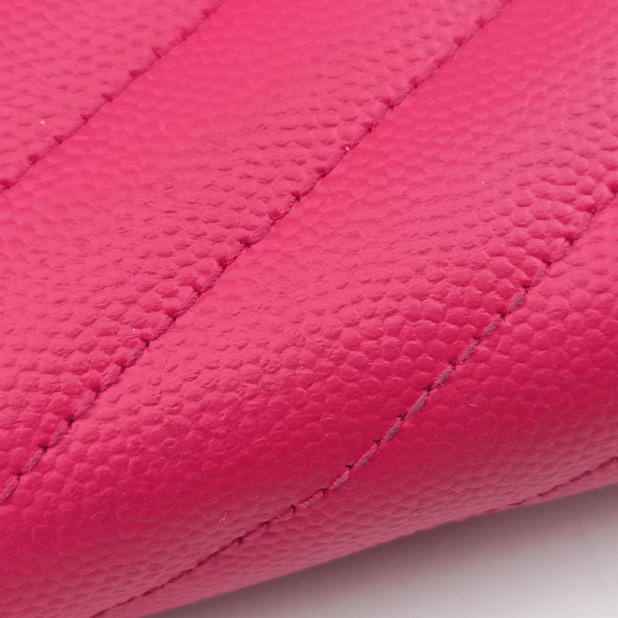 Envelope Fuchsia Grain de Poudre leather 377828 YBL377828.0915モノグラム フューシャピンク グレードプードル エンボスレザー 377828 YBL377828.0915