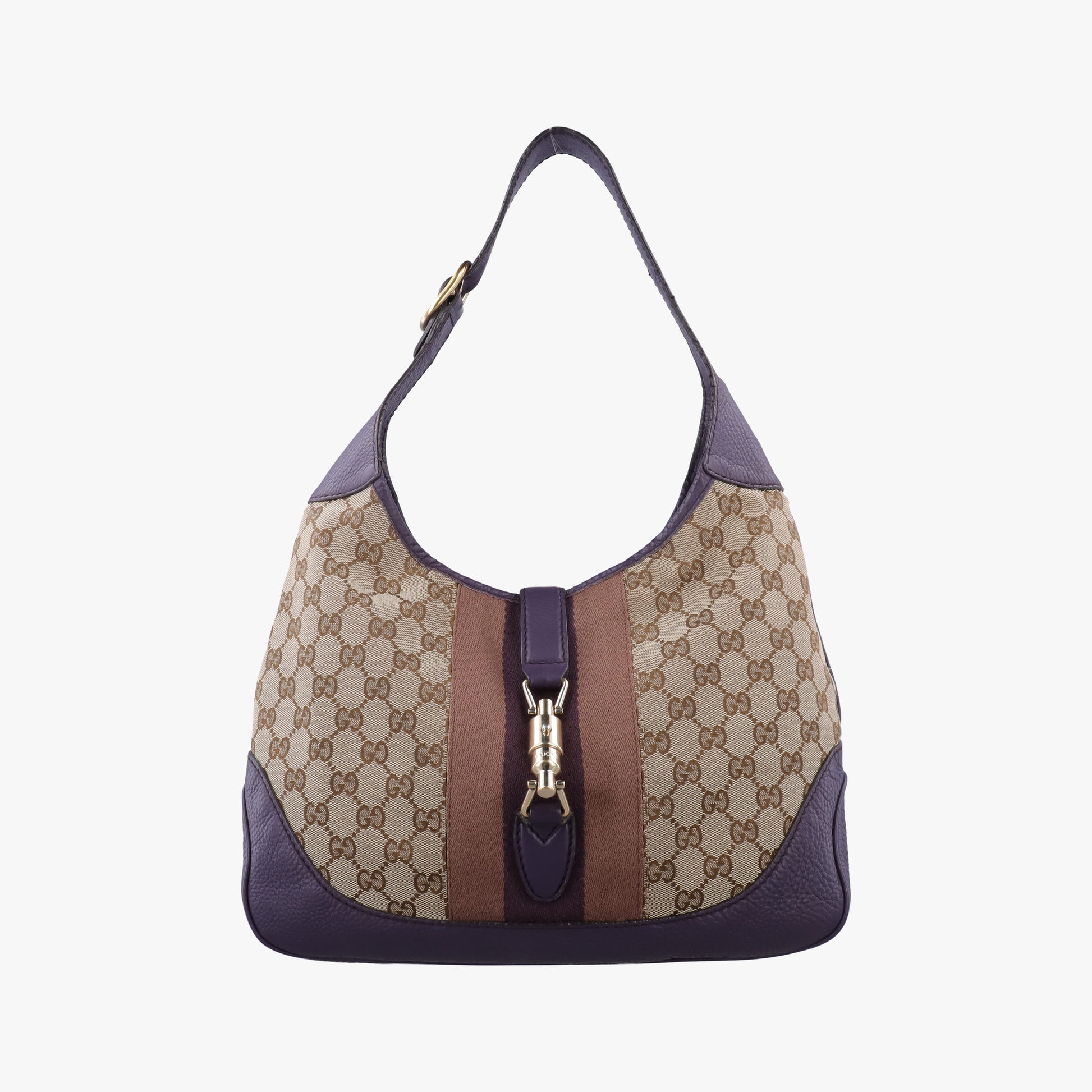 JACKIE 1961 beige×purple Canvas×leather 277520 I014543760ジャッキー1961 ベージュ×パープル キャンバス ×レザー 277520 I014543760