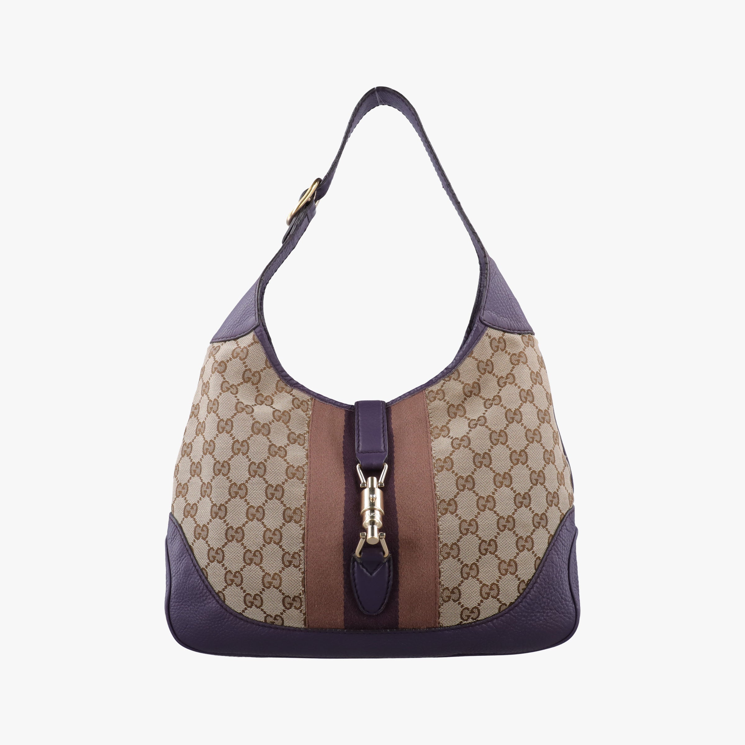 JACKIE 1961 beige×purple Canvas×leather 277520 I014543760ジャッキー1961 ベージュ×パープル キャンバス ×レザー 277520 I014543760