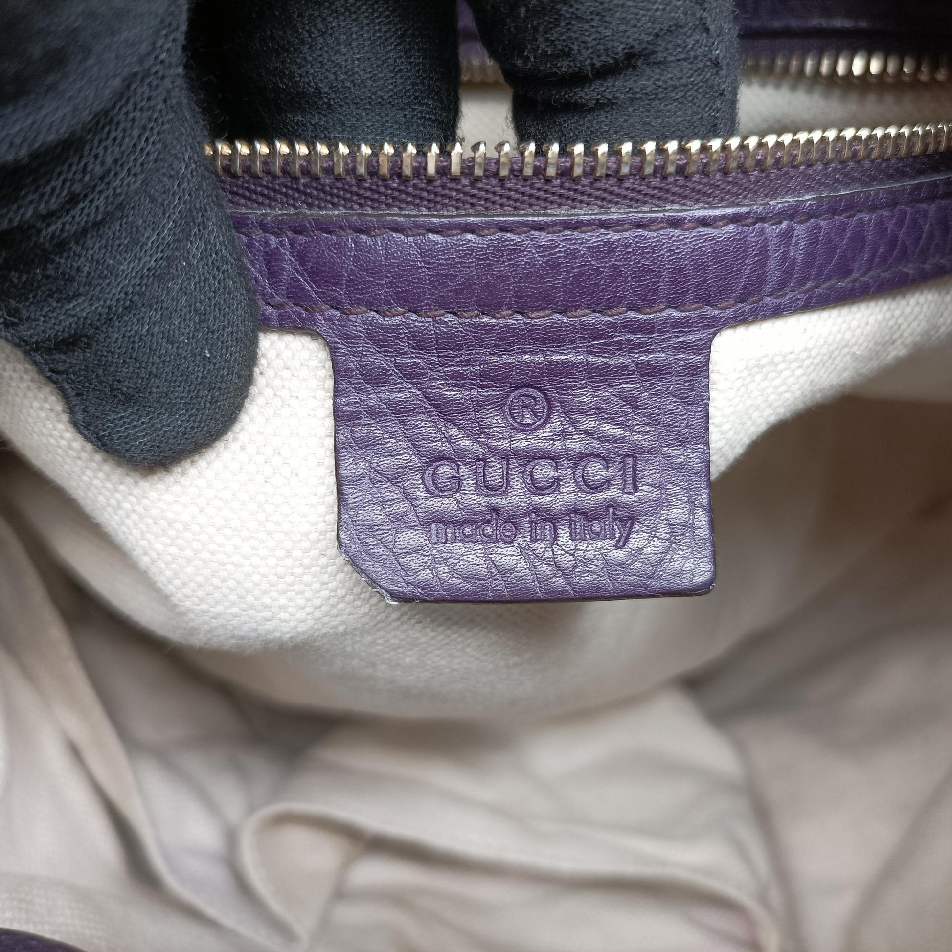 JACKIE 1961 beige×purple Canvas×leather 277520 I014543760ジャッキー1961 ベージュ×パープル キャンバス ×レザー 277520 I014543760