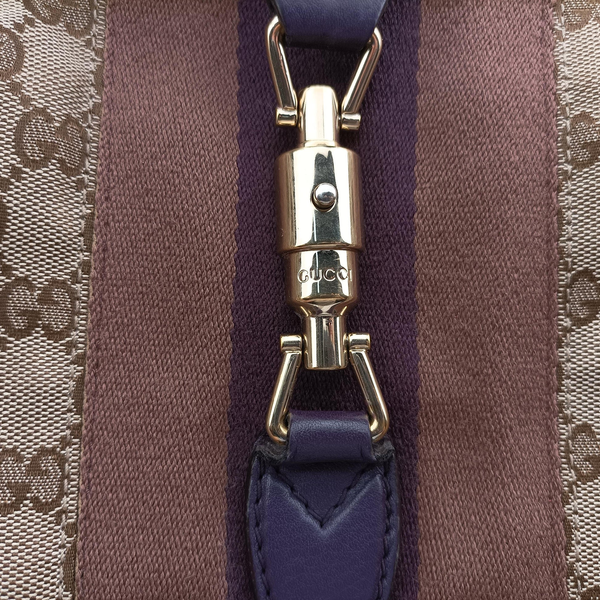 JACKIE 1961 beige×purple Canvas×leather 277520 I014543760ジャッキー1961 ベージュ×パープル キャンバス ×レザー 277520 I014543760
