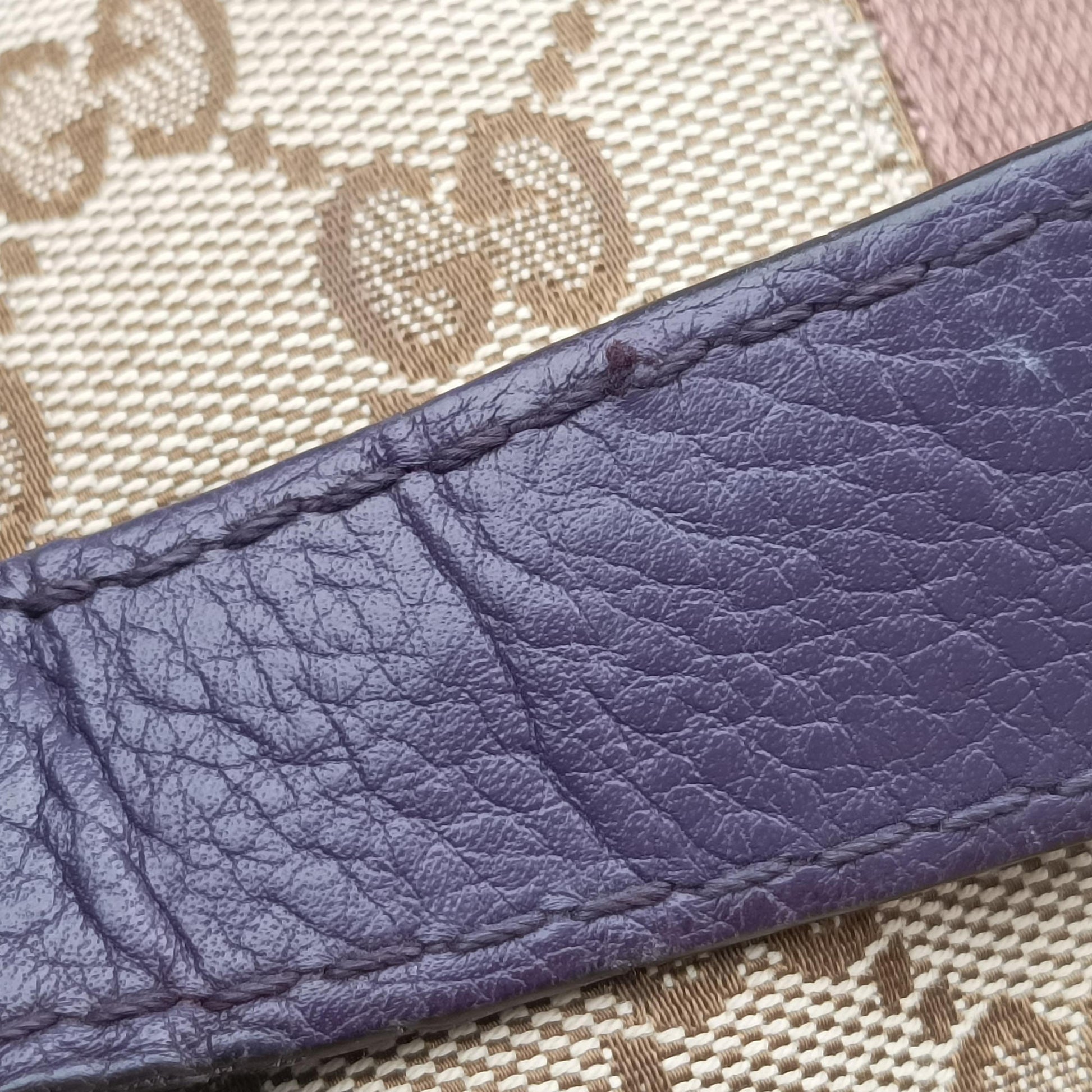 JACKIE 1961 beige×purple Canvas×leather 277520 I014543760ジャッキー1961 ベージュ×パープル キャンバス ×レザー 277520 I014543760