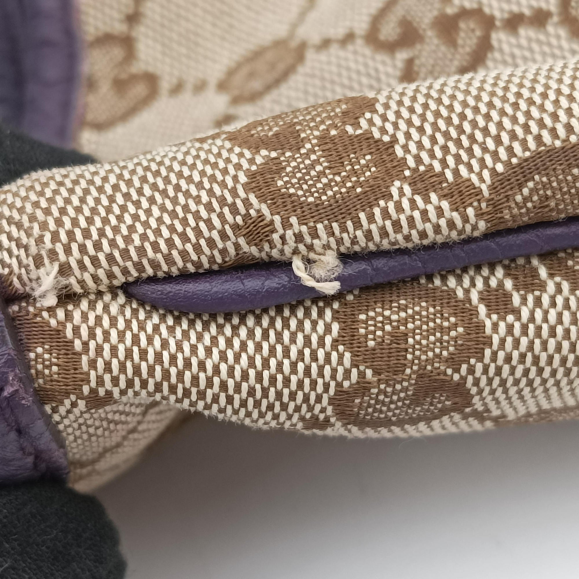 JACKIE 1961 beige×purple Canvas×leather 277520 I014543760ジャッキー1961 ベージュ×パープル キャンバス ×レザー 277520 I014543760