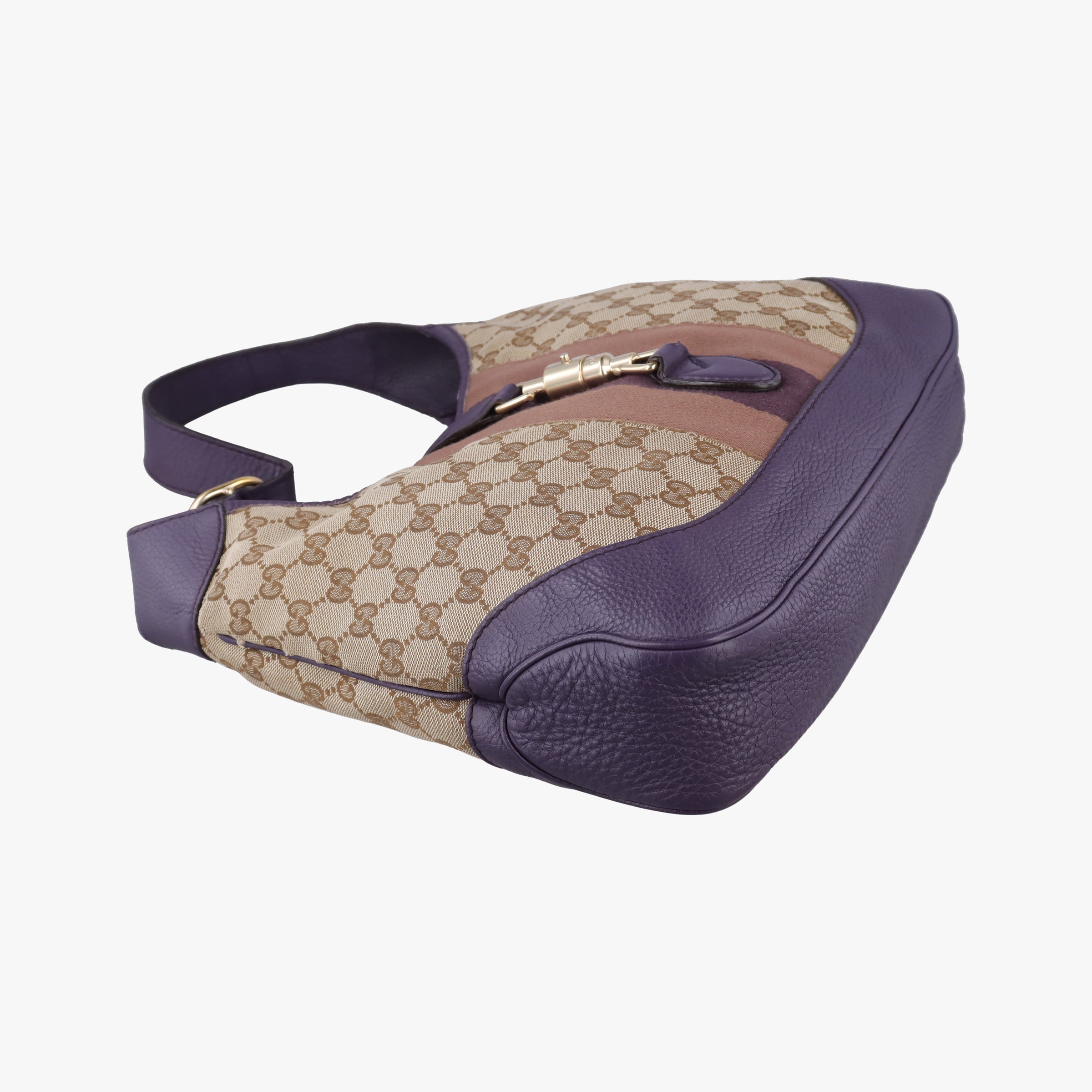 JACKIE 1961 beige×purple Canvas×leather 277520 I014543760ジャッキー1961 ベージュ×パープル キャンバス ×レザー 277520 I014543760