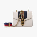 Sylvie Ivory×navy×red Leather 431666 I028155934シルヴィ アイボリー×ネイビー×レッド レザー 431666 I028155934