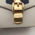 Sylvie Ivory×navy×red Leather 431666 I028155934シルヴィ アイボリー×ネイビー×レッド レザー 431666 I028155934