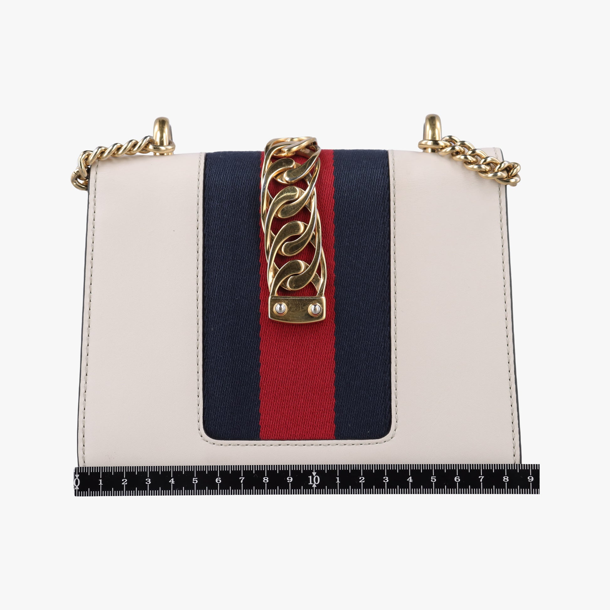 Sylvie Ivory×navy×red Leather 431666 I028155934シルヴィ アイボリー×ネイビー×レッド レザー 431666 I028155934