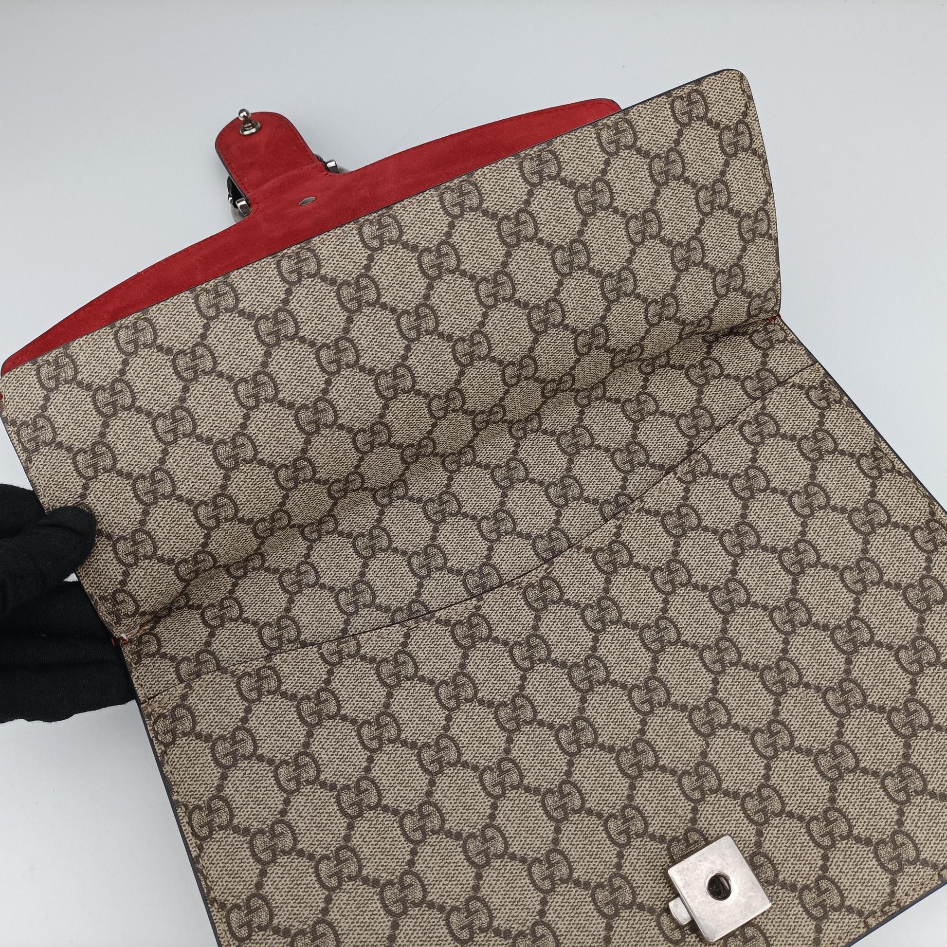 Dionysus beige×red PVC coated canvas × suede 403348 D020393455ディオニュソス ベージュ×レッド PVCコーティングキャンバス × スエード 403348 D020393455