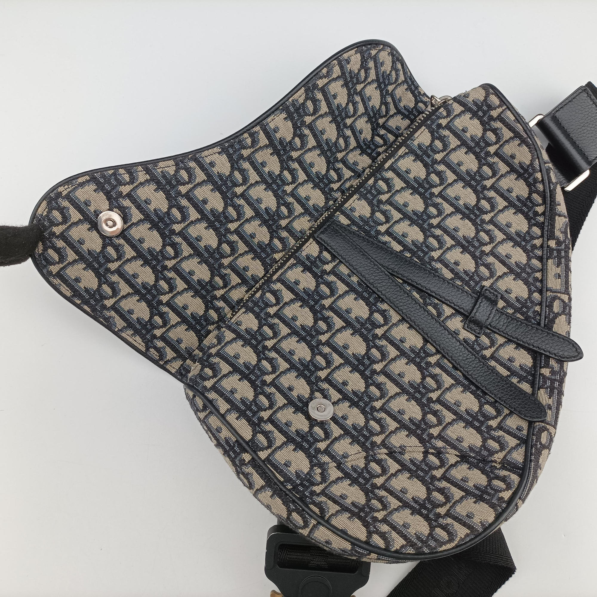saddle Navy Jacquard×Leather 11-BO-0251サドル ネイビー ジャガード×レザー 11-BO-0251