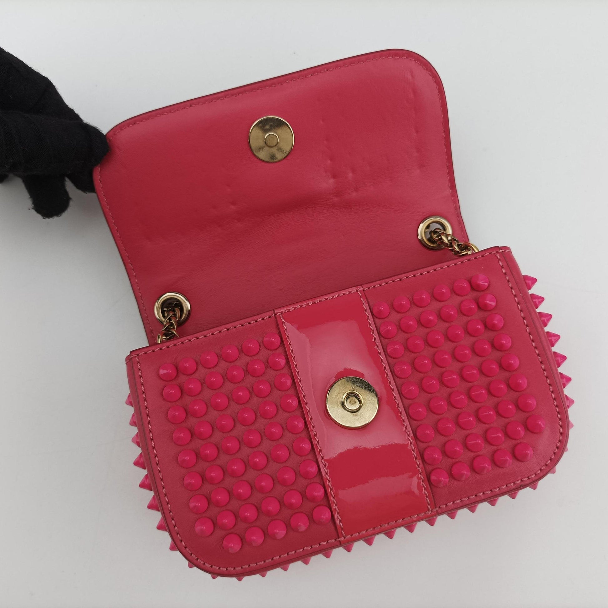 Sweet Charity Scarabe Spike Pink Leather 五スイート チャリティー スカラベ スパイク ピンク レザー 五