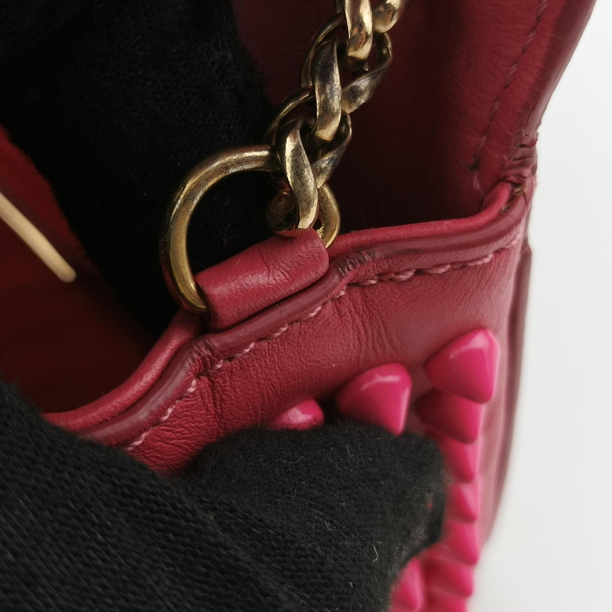 Sweet Charity Scarabe Spike Pink Leather 五スイート チャリティー スカラベ スパイク ピンク レザー 五