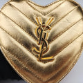 Love heart V stitch Golden Leather 448050 VLR448050.0616ラブハート Vステッチ ゴールド レザー 448050 VLR448050.0616