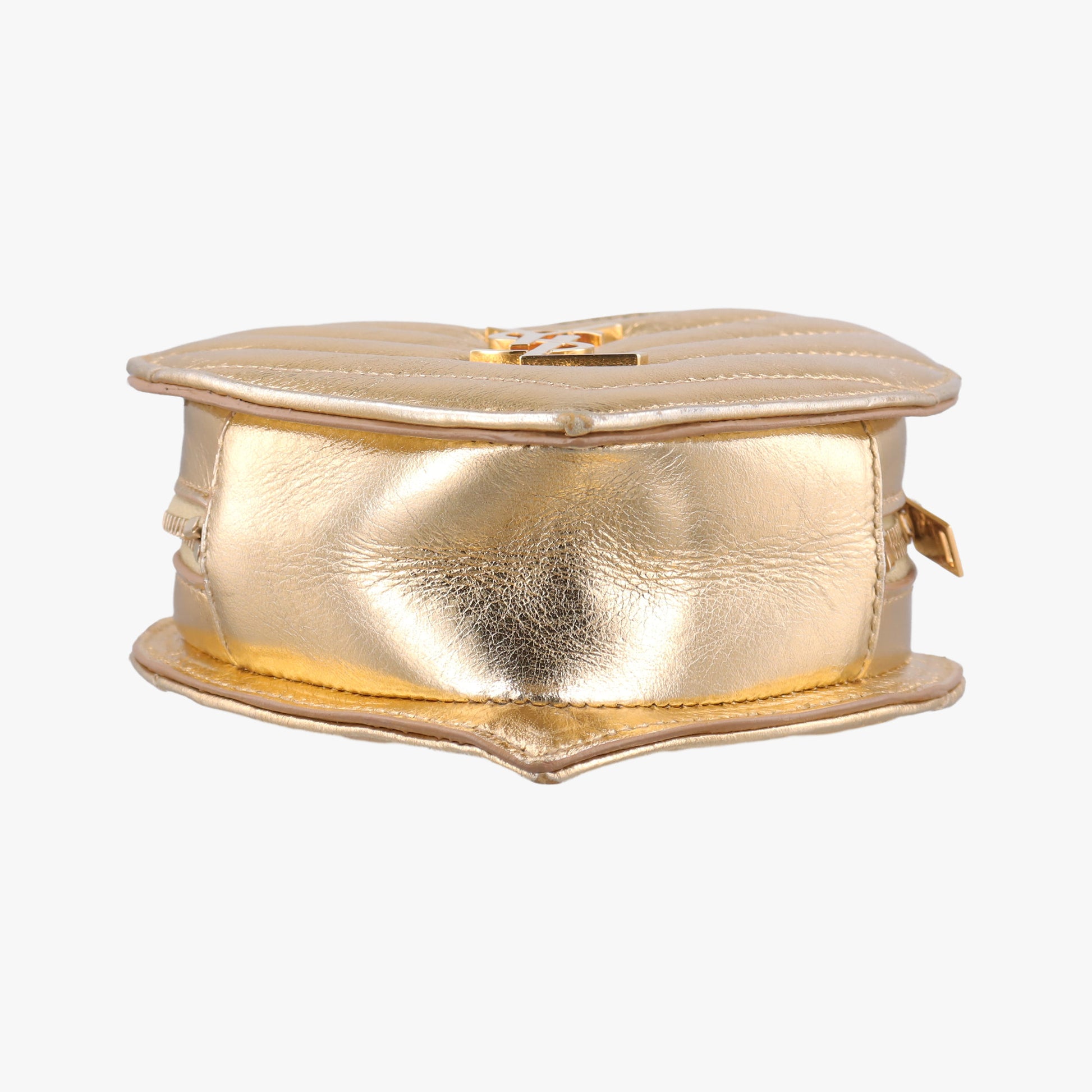 Love heart V stitch Golden Leather 448050 VLR448050.0616ラブハート Vステッチ ゴールド レザー 448050 VLR448050.0616