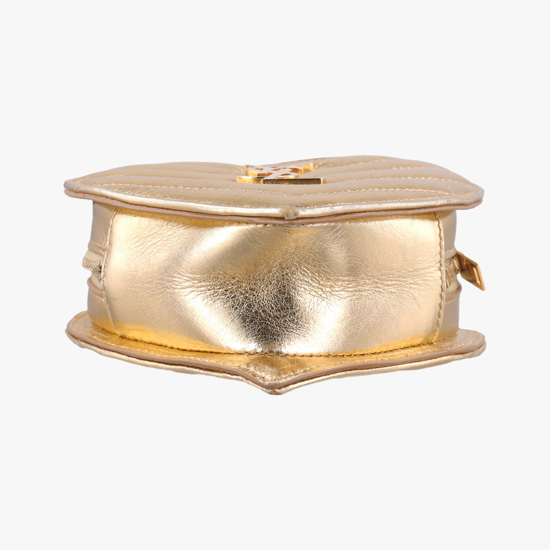 Love heart V stitch Golden Leather 448050 VLR448050.0616ラブハート Vステッチ ゴールド レザー 448050 VLR448050.0616