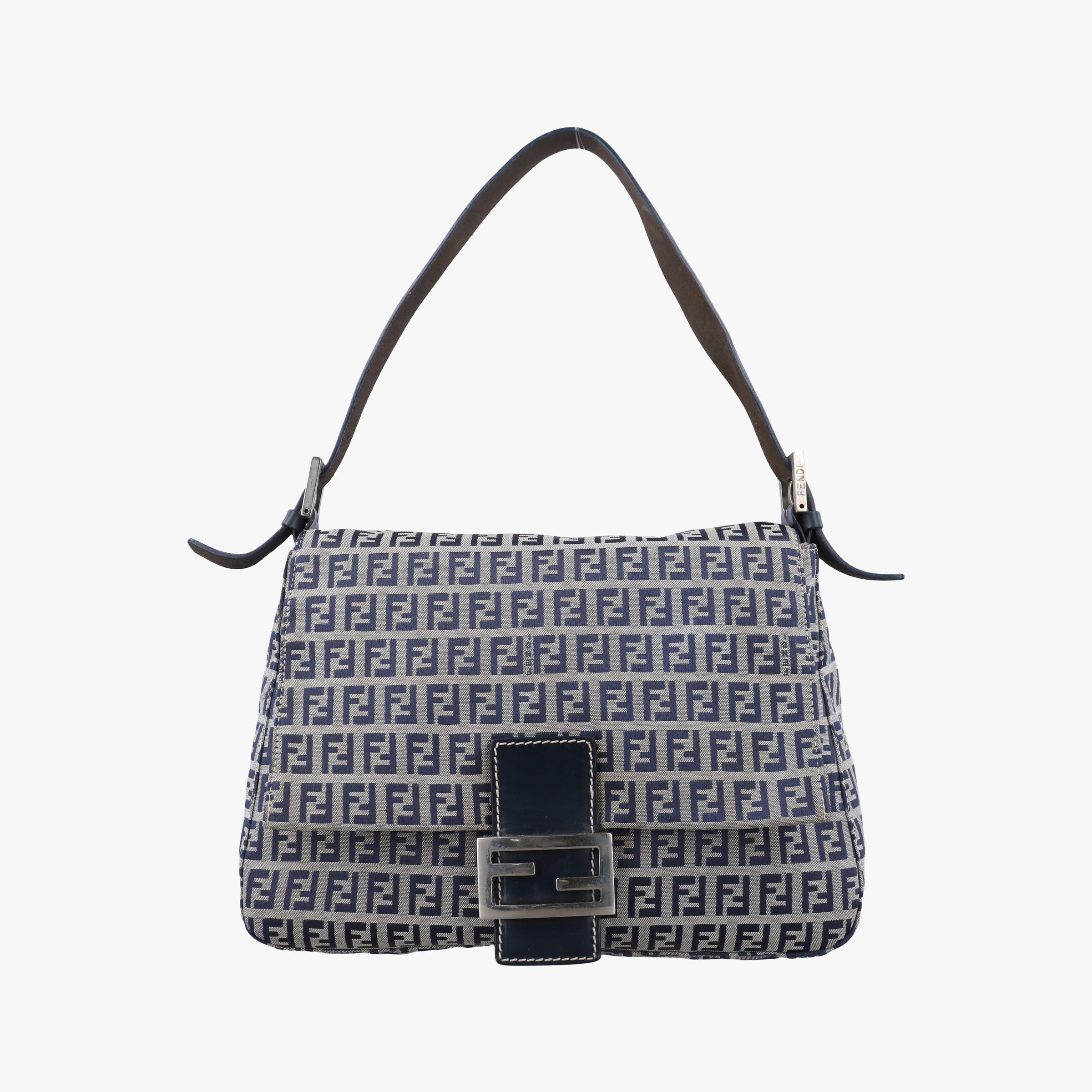 Baguette　Zucchino Navy×Grey canvas×leather 8BR001 Lot number unknownマンマバケット　ズッキーノ柄 ネイビー×グレー キャンバス×レザー 8BR001 製番不明