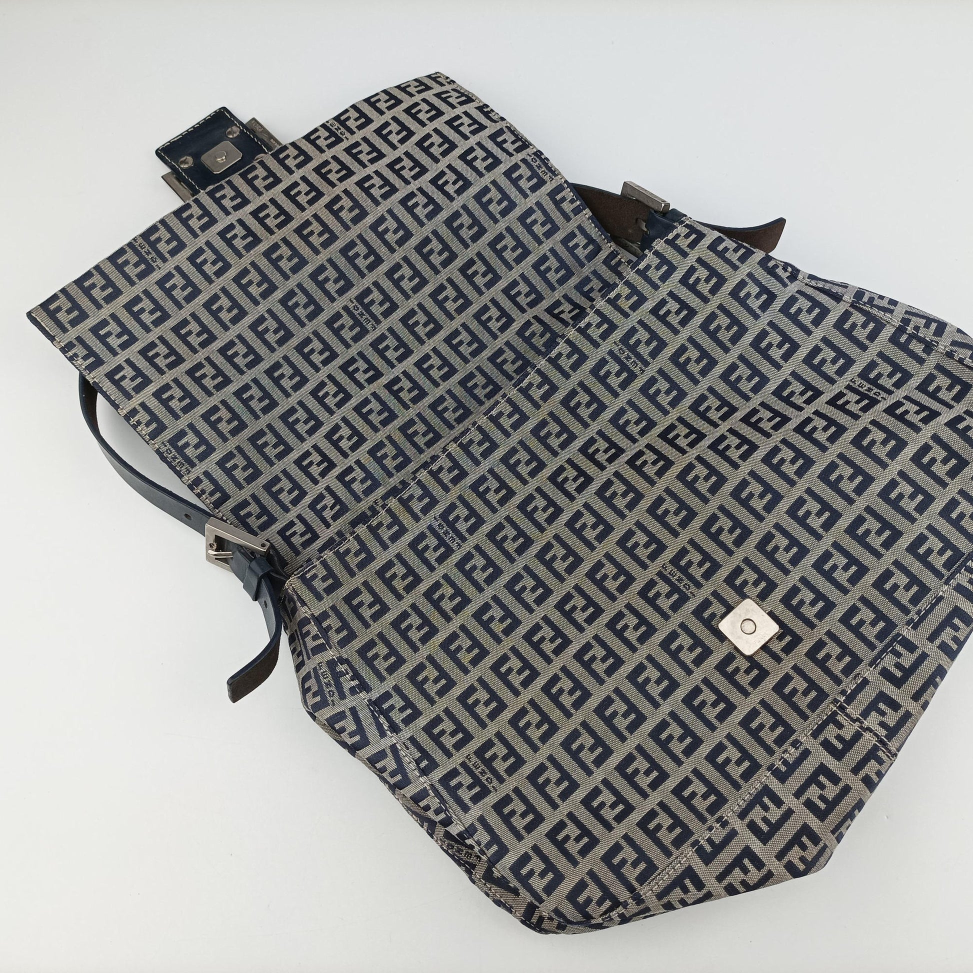 Baguette　Zucchino Navy×Grey canvas×leather 8BR001 Lot number unknownマンマバケット　ズッキーノ柄 ネイビー×グレー キャンバス×レザー 8BR001 製番不明