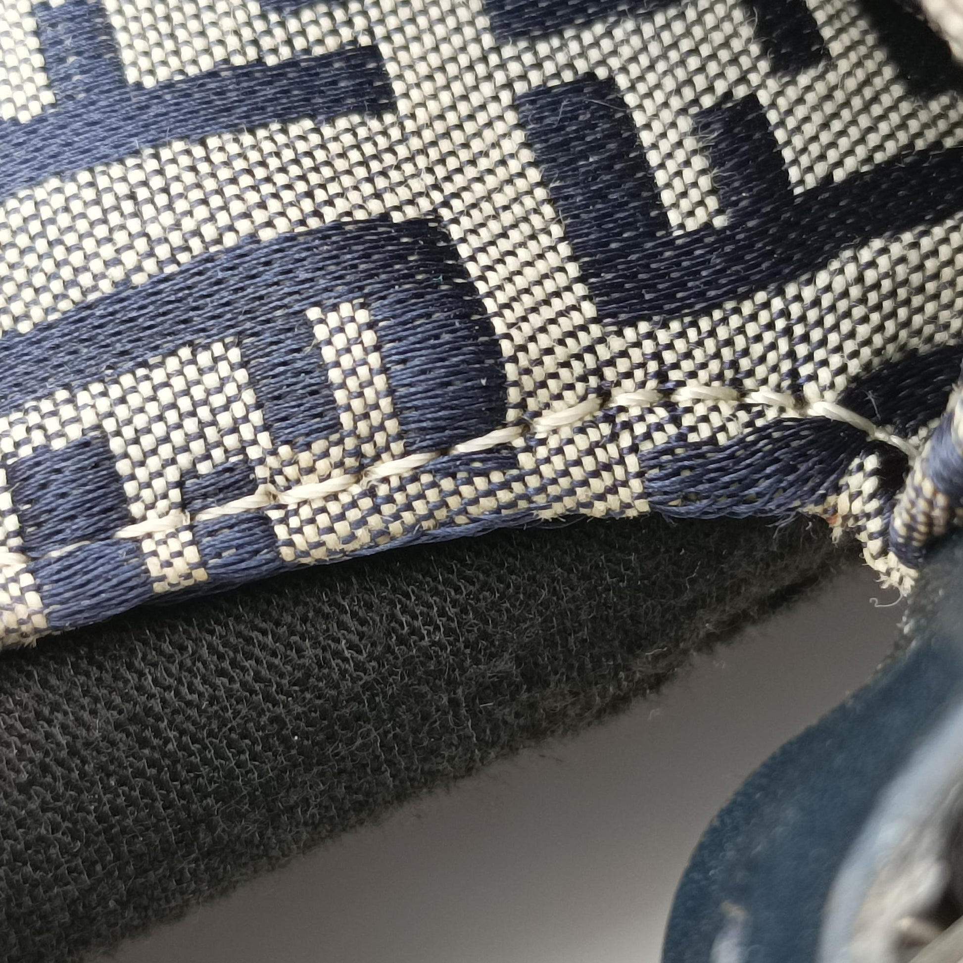 Baguette　Zucchino Navy×Grey canvas×leather 8BR001 Lot number unknownマンマバケット　ズッキーノ柄 ネイビー×グレー キャンバス×レザー 8BR001 製番不明