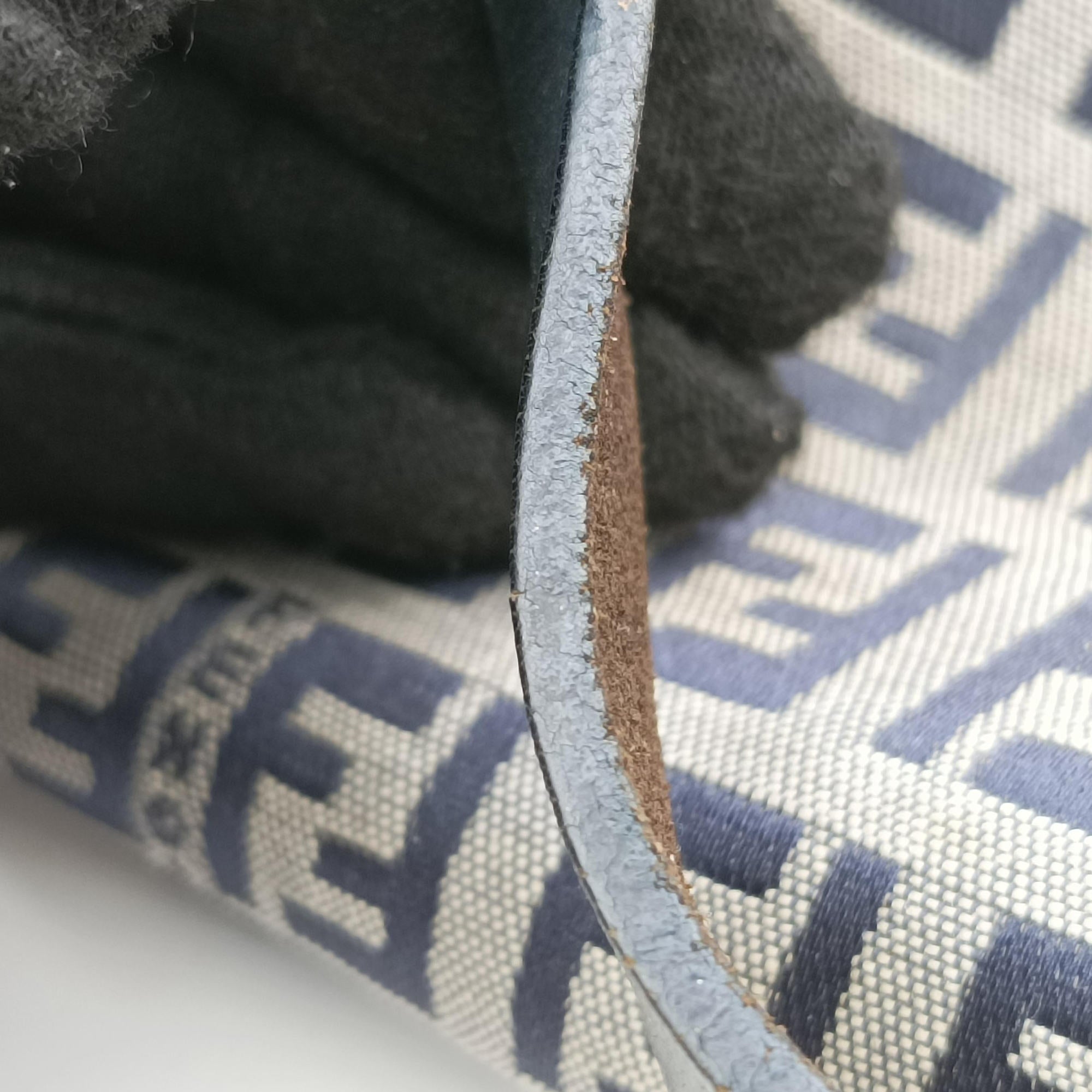 Baguette　Zucchino Navy×Grey canvas×leather 8BR001 Lot number unknownマンマバケット　ズッキーノ柄 ネイビー×グレー キャンバス×レザー 8BR001 製番不明