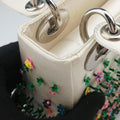Lady Dior White×Multicolor Satin × Sequin × Bead Embellishments 02-MA-0194レディディオール ホワイト×マルチカラー サテン ×スパンコール×ビーズ刺繍  02-MA-0194