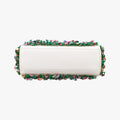 Lady Dior White×Multicolor Satin × Sequin × Bead Embellishments 02-MA-0194レディディオール ホワイト×マルチカラー サテン ×スパンコール×ビーズ刺繍  02-MA-0194