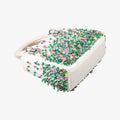 Lady Dior White×Multicolor Satin × Sequin × Bead Embellishments 02-MA-0194レディディオール ホワイト×マルチカラー サテン ×スパンコール×ビーズ刺繍  02-MA-0194