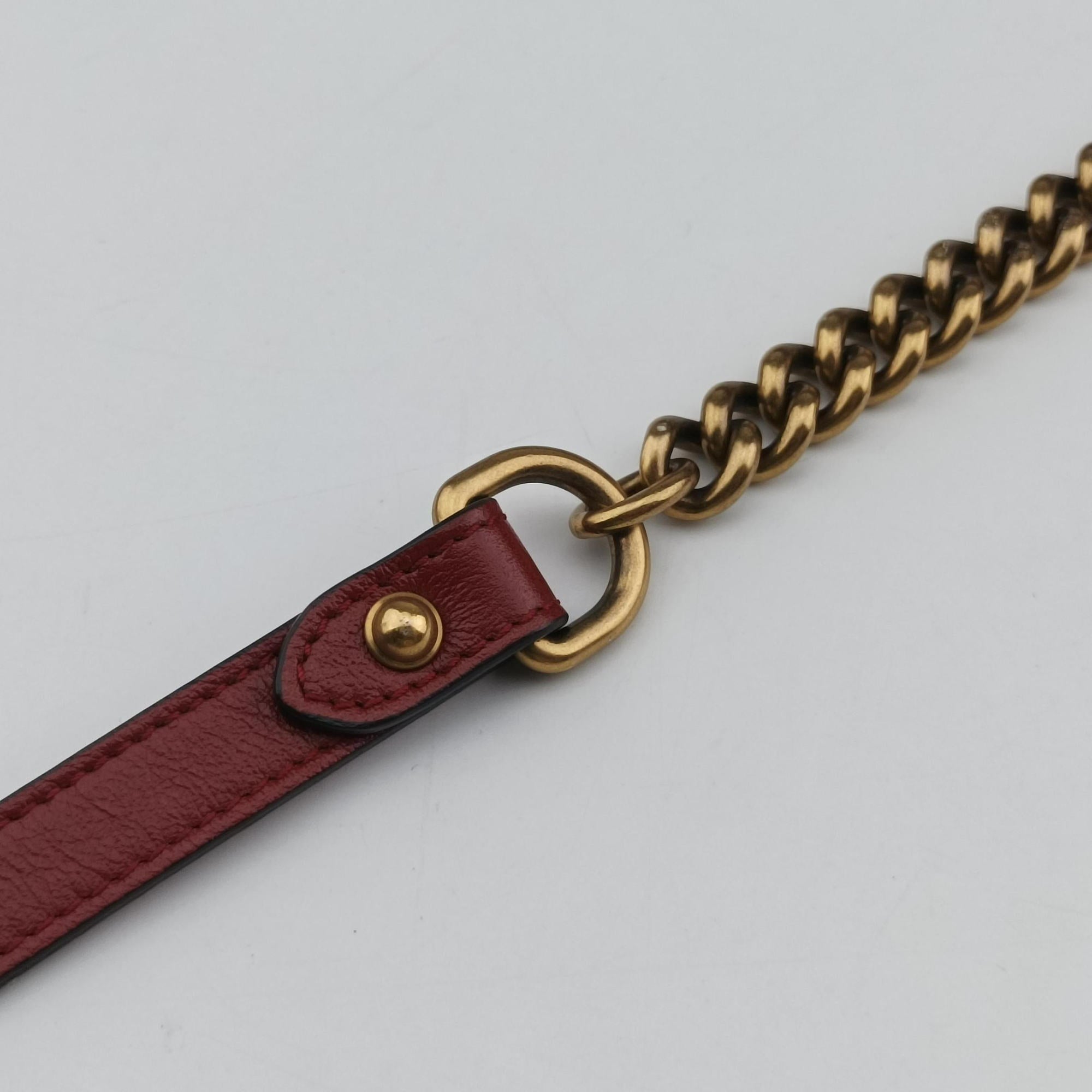 GG Marmont Black×red Leather 498109 A030030509GGマーモント ブラック×レッド レザー 498109 A030030509