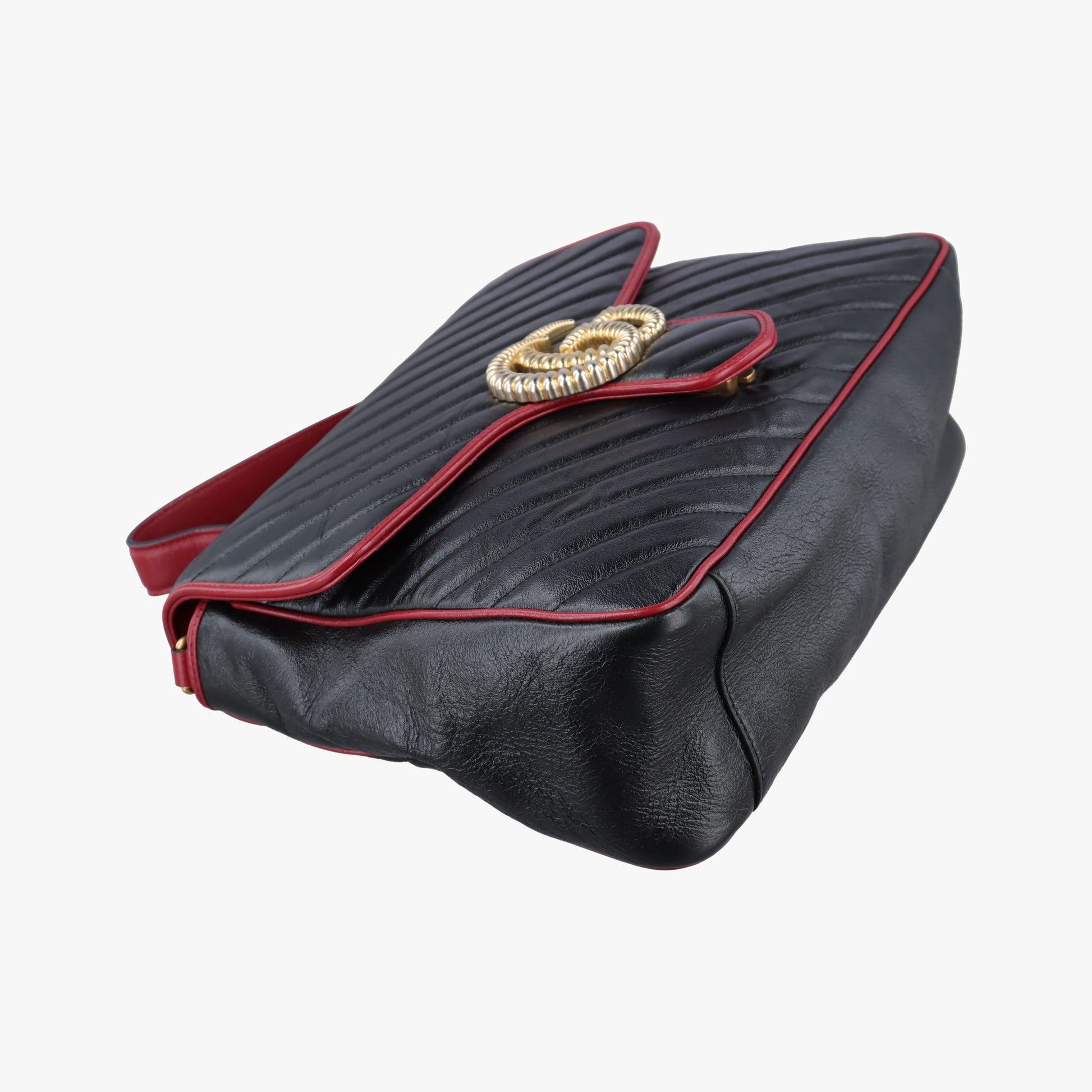 GG Marmont Black×red Leather 498109 A030030509GGマーモント ブラック×レッド レザー 498109 A030030509