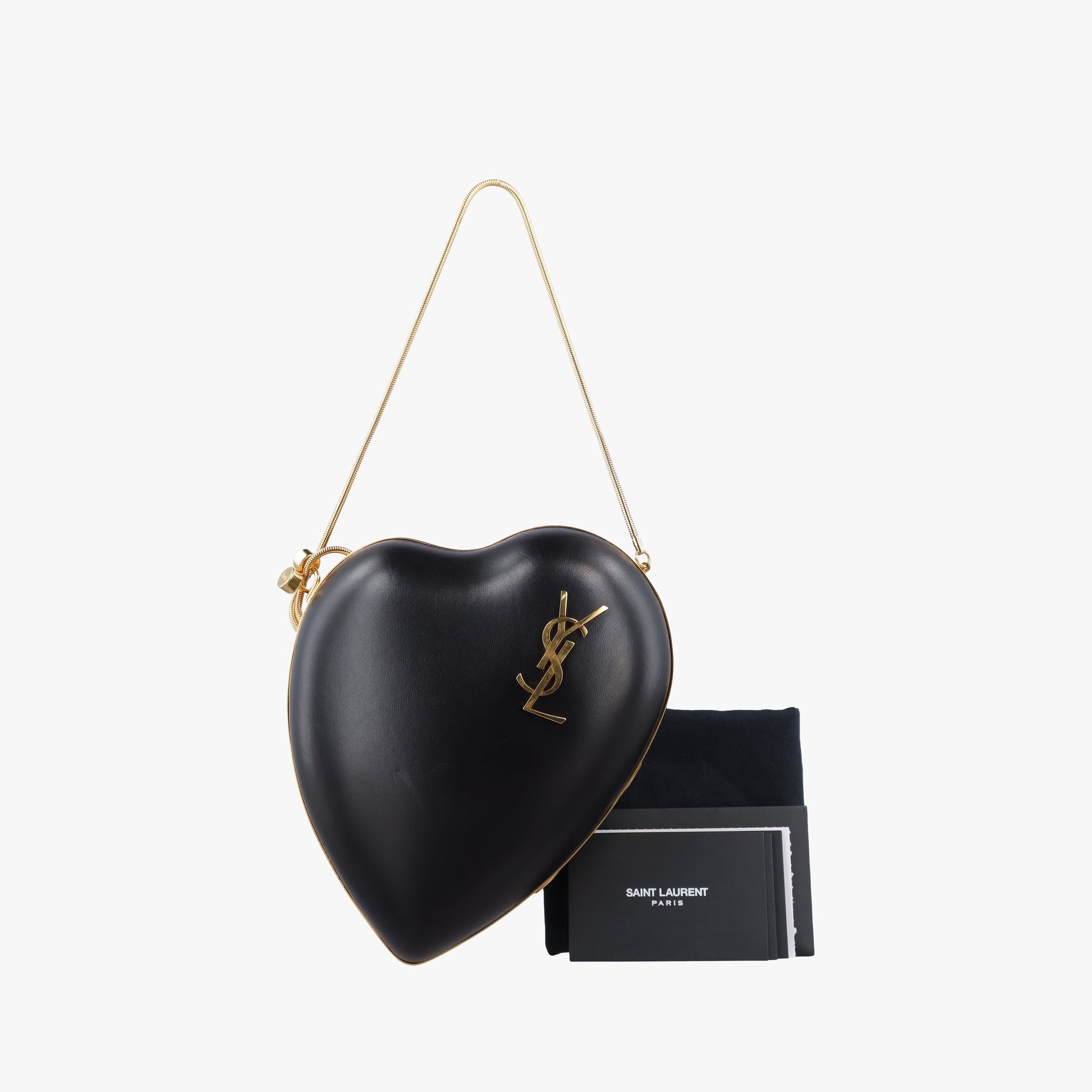 Love Box Heart Black Leather 466212 BCI466212.0318ラブボックス ハート型 ブラック レザー 466212 BCI466212.0318