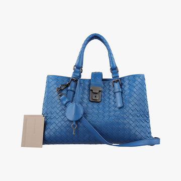 Roma Intrecciato Blue lambskin B02460518Fローマ イントレチャート ブルー ラムスキン B02460518F