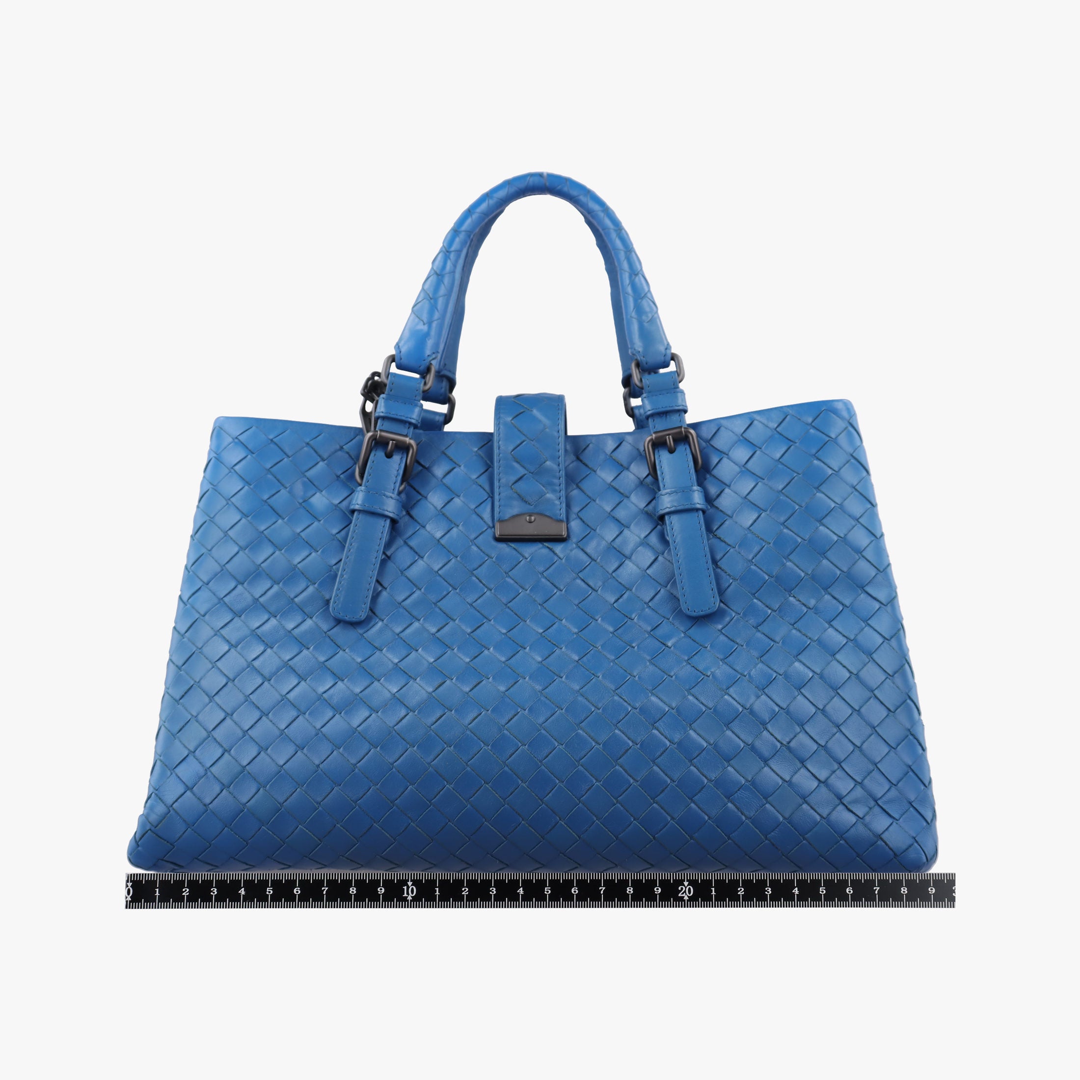 Roma Intrecciato Blue lambskin B02460518Fローマ イントレチャート ブルー ラムスキン B02460518F