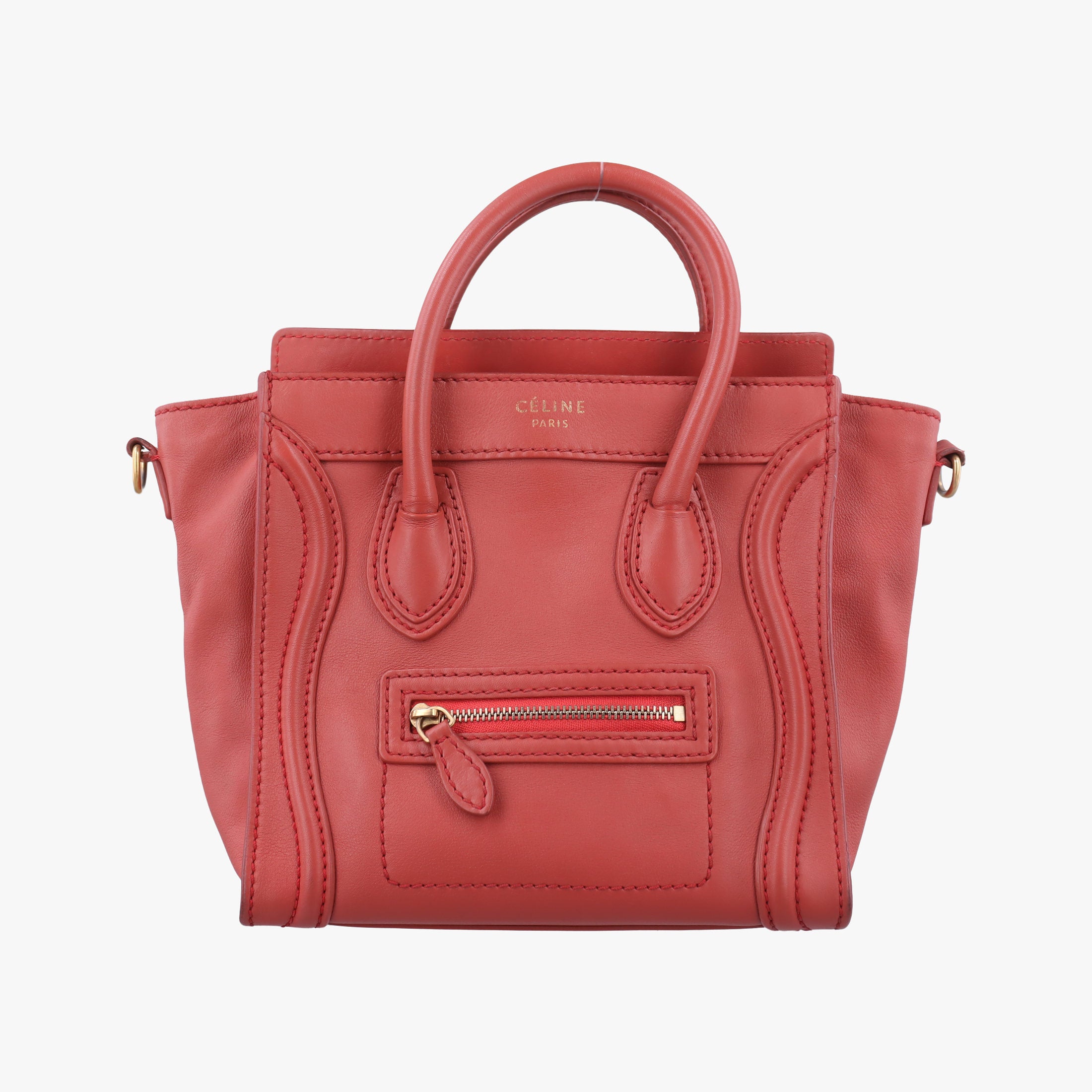 Luggage Mini Shopper Red Leather F-UP-0161ラゲージミニショッパー レッド レザー F-UP-0161